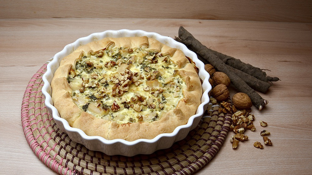 Rezeptbild für Schwarzwurzel-Tarte mit Walnüssen