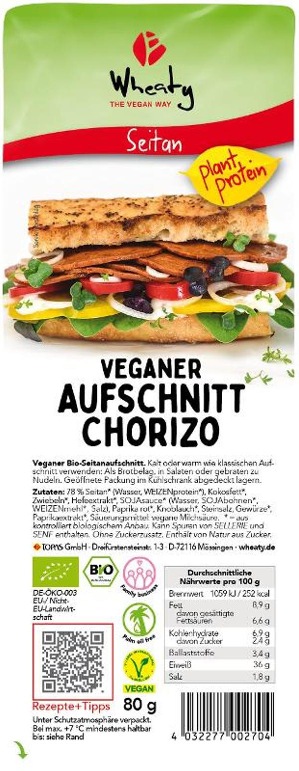 Produktfoto zu Vegane Slices Chorizo