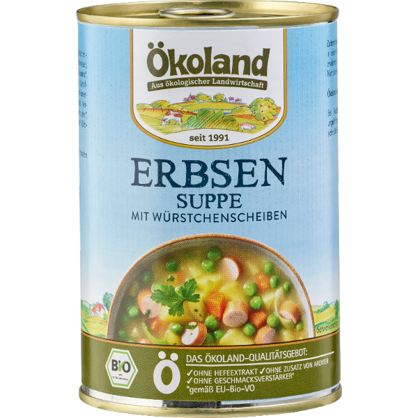 Produktfoto zu Erbsensuppe mit Würstchenscheiben