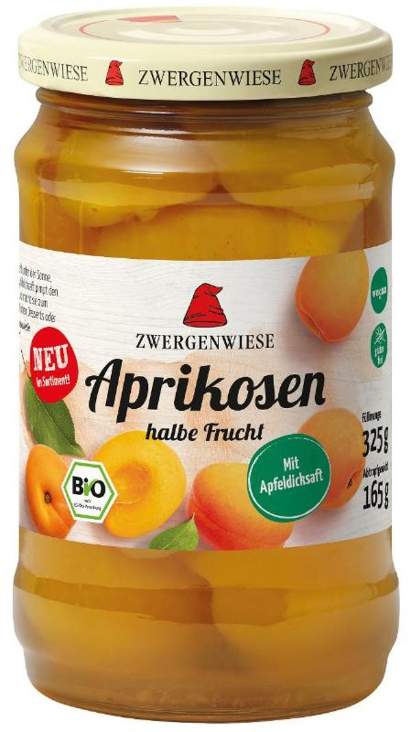 Produktfoto zu Aprikosen im Glas, halbe Frucht