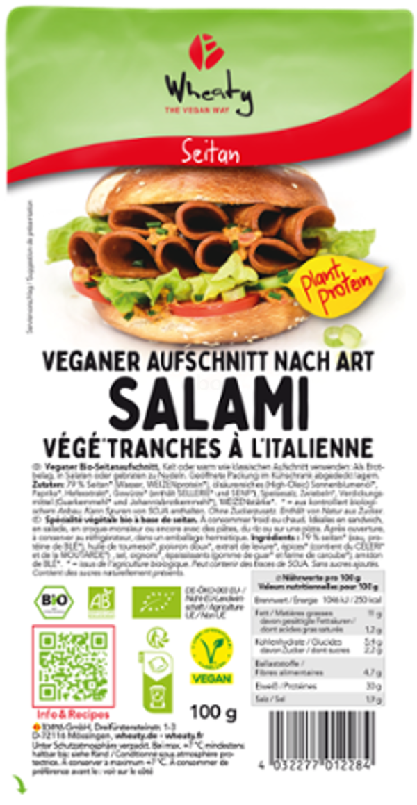 Produktfoto zu Veganer Aufschnitt Salami Art