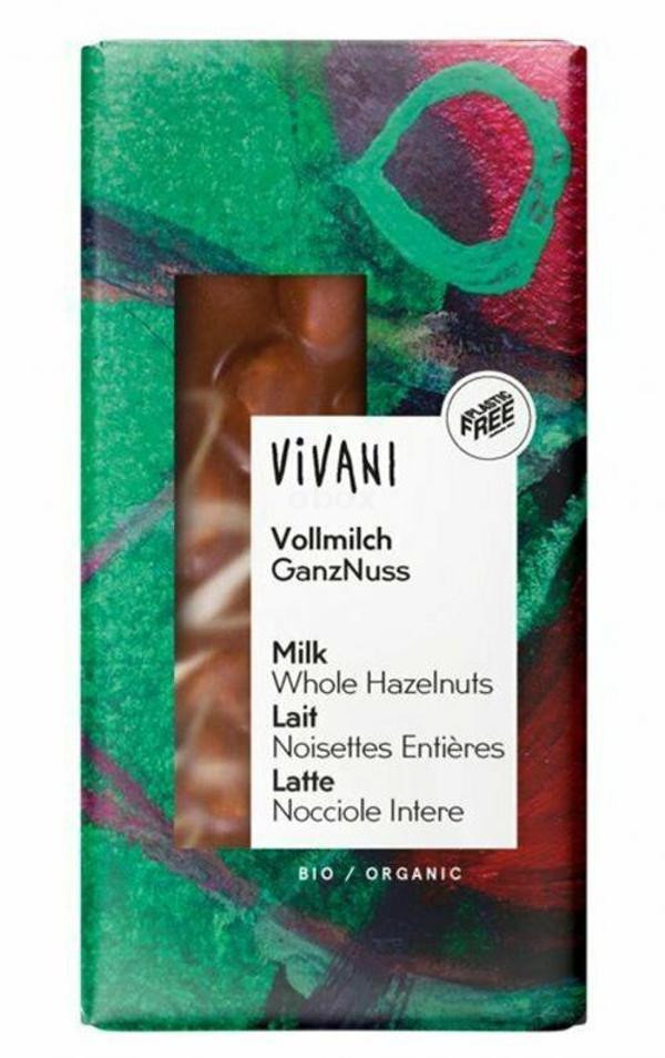 Produktfoto zu Vollmilch Schokolade ganze Nuss 32%