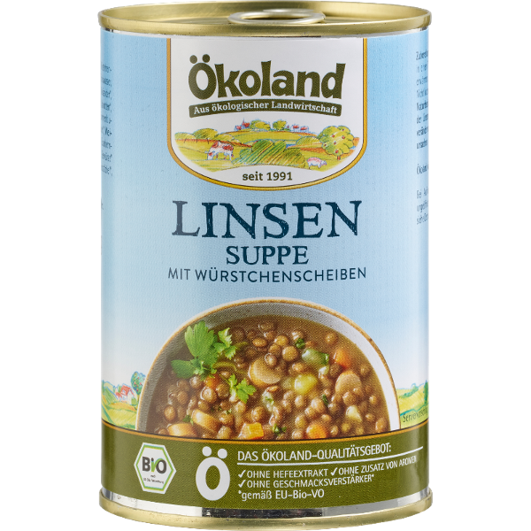 Produktfoto zu Linsensuppe mit Würstchenscheiben