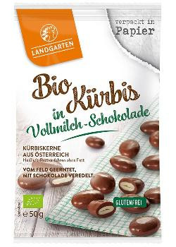 Produktfoto zu Kürbiskerne in Vollmilch Schokolade