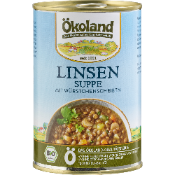 Produktfoto zu Linsensuppe mit Würstchenscheiben